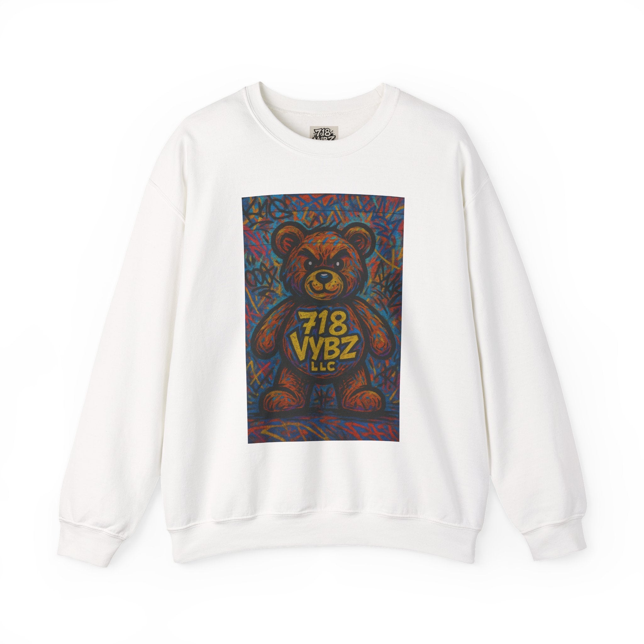 718 VYBZ LLC Bear Crewneck Sweatshirt
