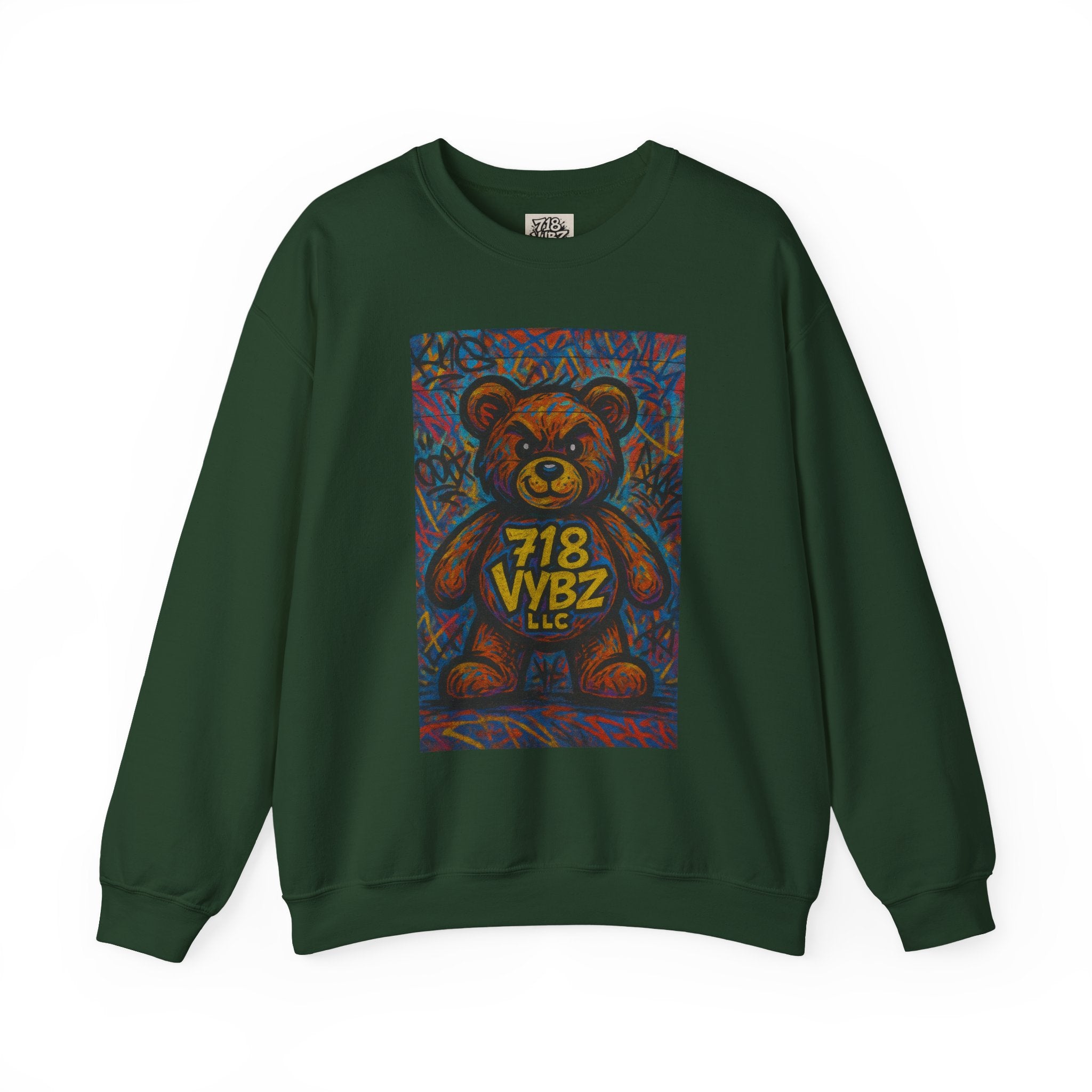 718 VYBZ LLC Bear Crewneck Sweatshirt