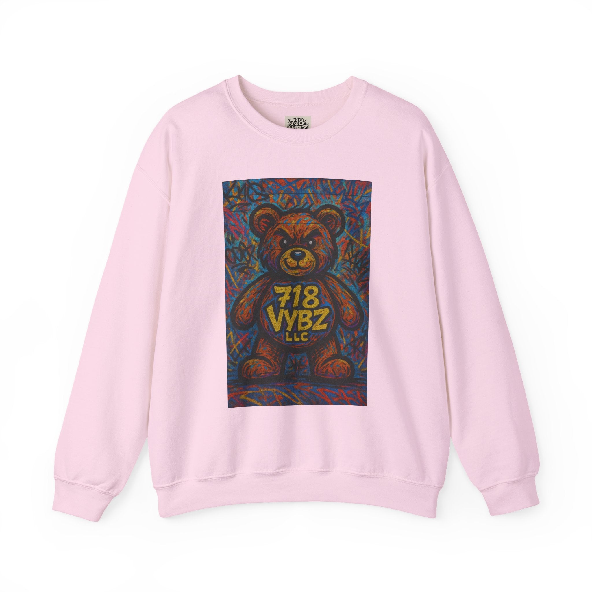 718 VYBZ LLC Bear Crewneck Sweatshirt