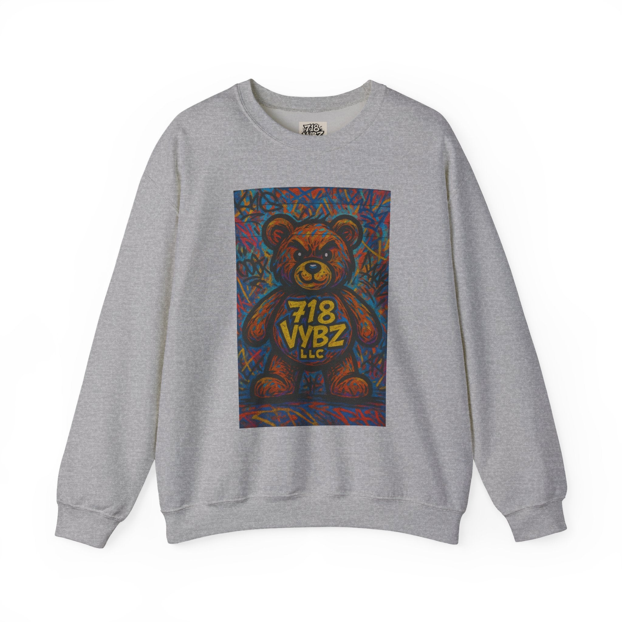 718 VYBZ LLC Bear Crewneck Sweatshirt