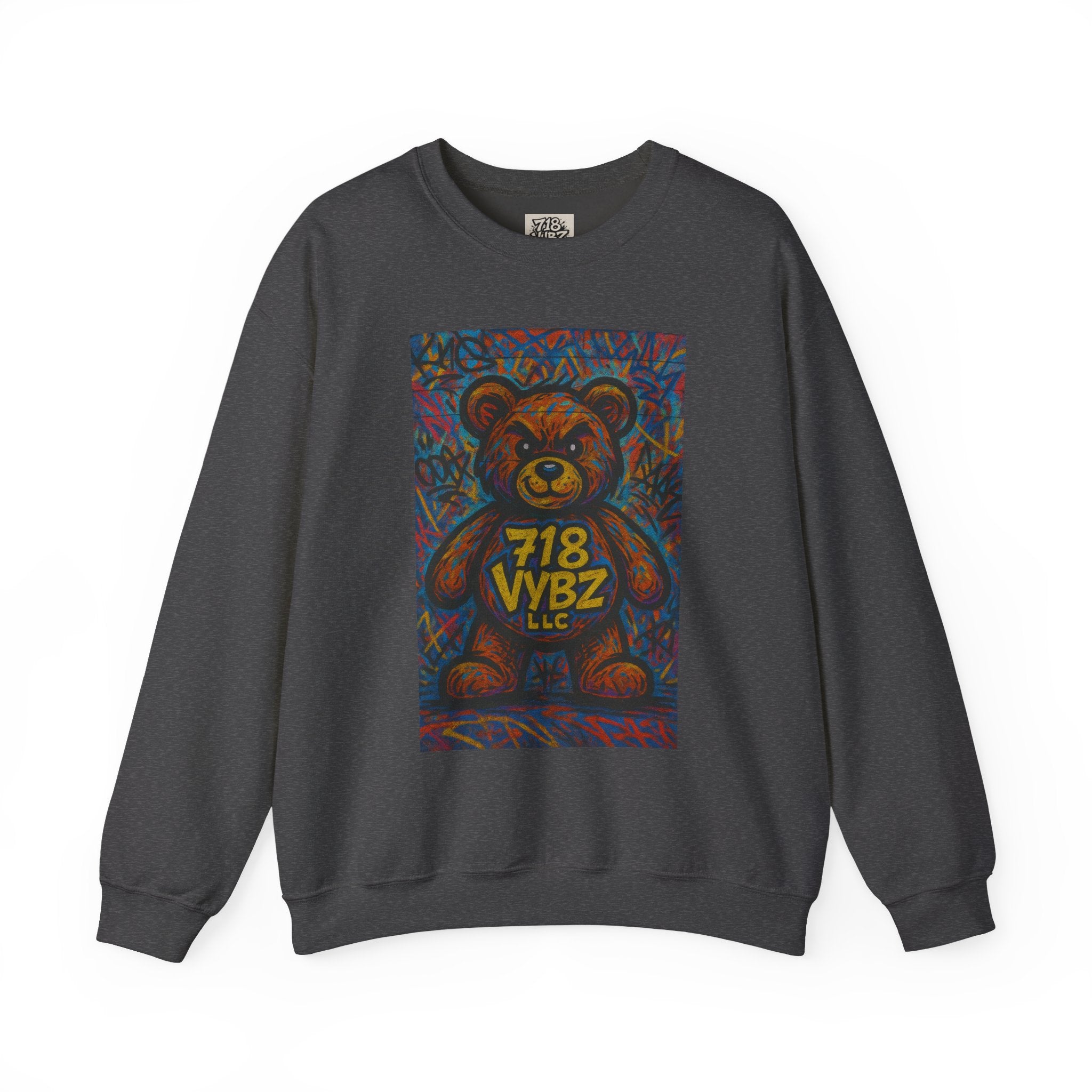 718 VYBZ LLC Bear Crewneck Sweatshirt