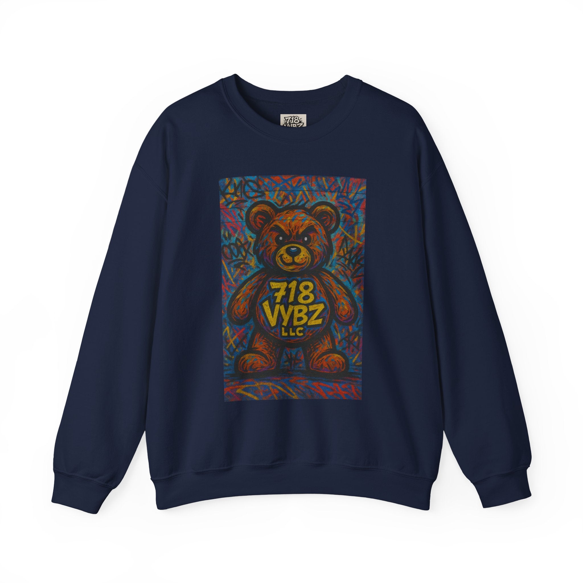 718 VYBZ LLC Bear Crewneck Sweatshirt