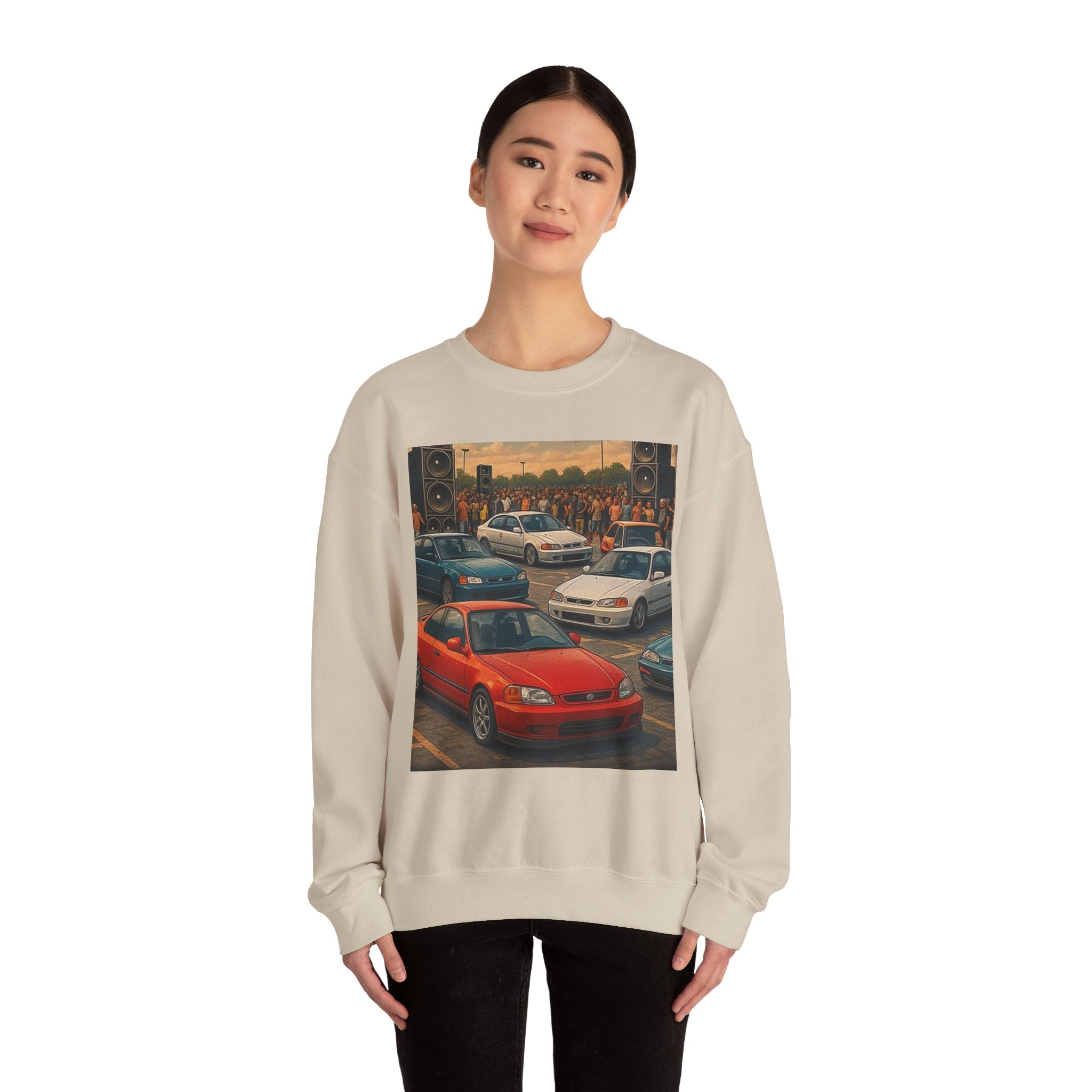 Vintage Car Scene Sweatshirt
