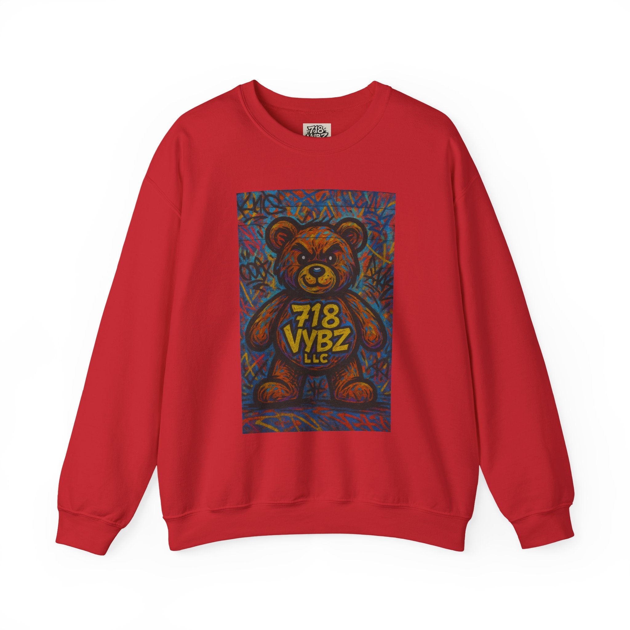 718 VYBZ LLC Bear Crewneck Sweatshirt